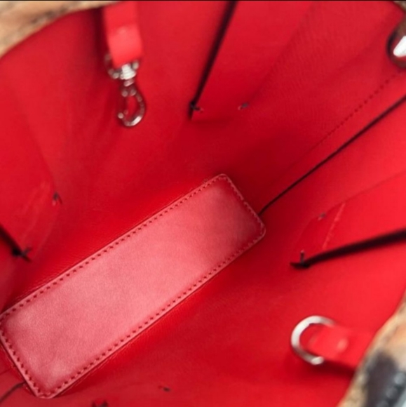 Christian Louboutin Mini CabataTiger Red Leather Studded Crossbody Bag - Picture 14 of 15